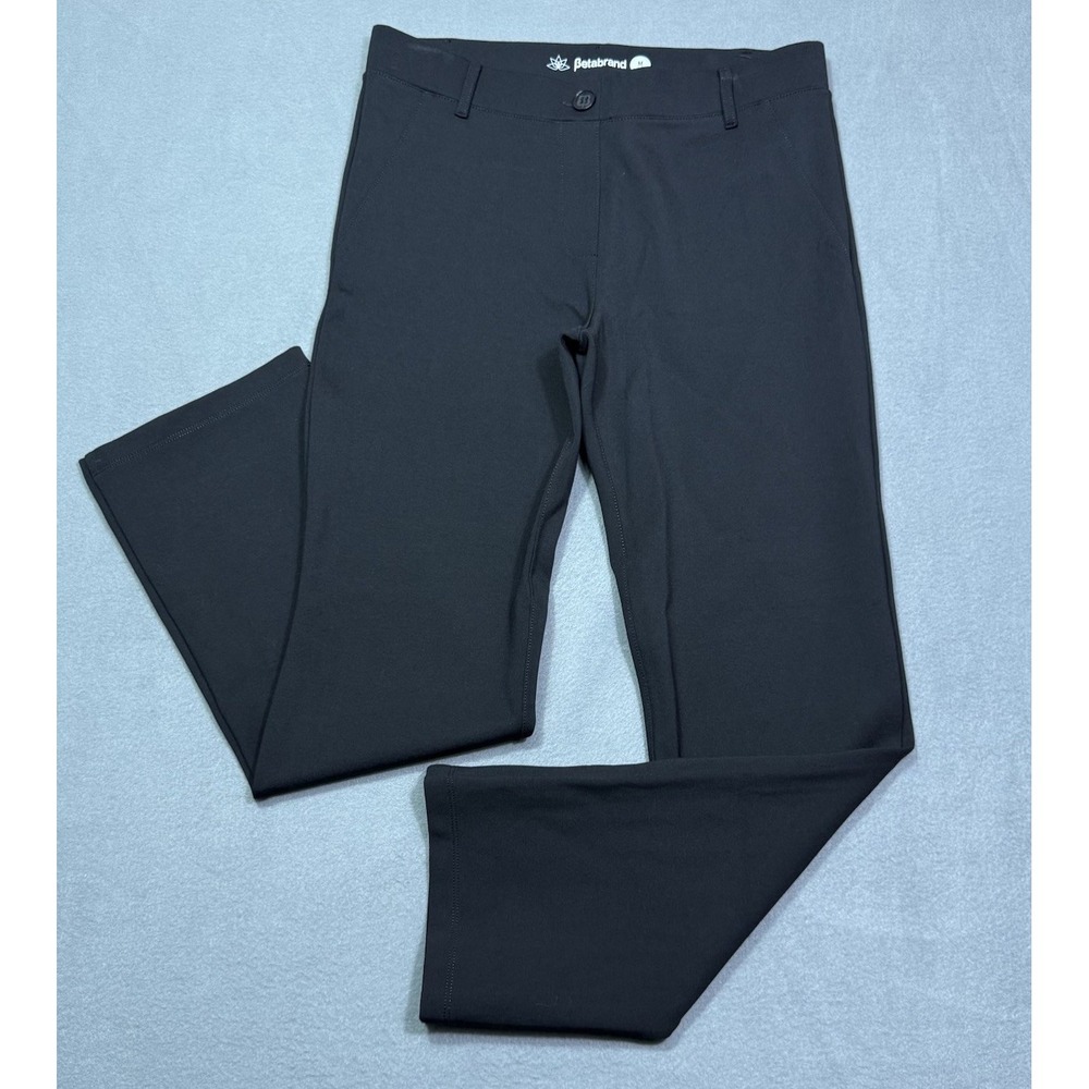 Betabrand Dress Pant Yoga Pants Womens M Petite Black Stretch Normcore Boho USA